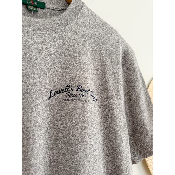 J.Crew | NWT Lowell's Boat Shop Graphic Tee Gray | Sz M - Picture 3 of 8